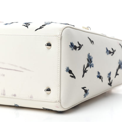Christian Dior Lambskin Embroidered Sequin Medium Flower Lady Dior Off White 7 of 13
