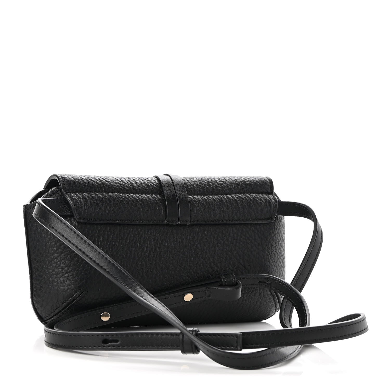 Chloe Grained Calfskin Alphabet Crossbody Pouch Black 3 of 8