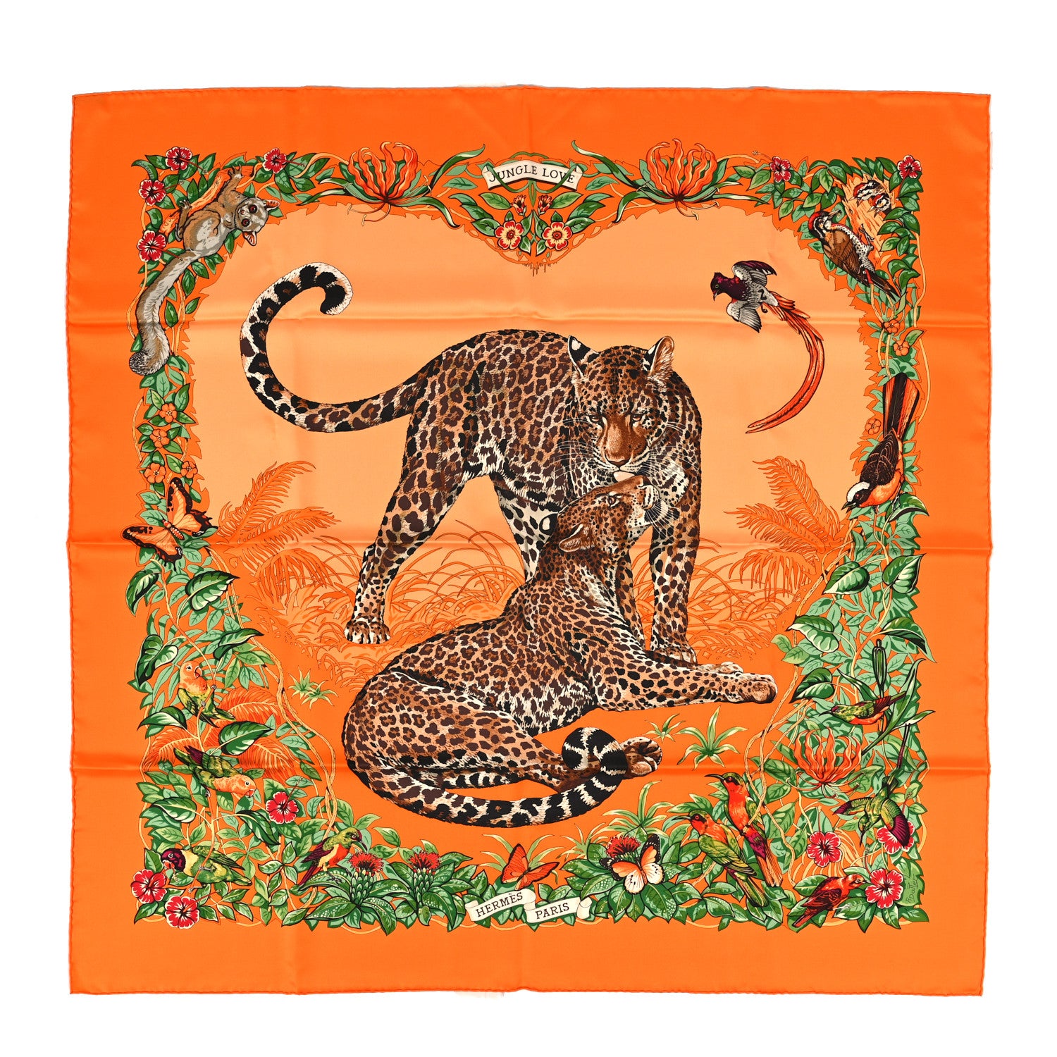 Hermes Silk Jungle Love Rainbow Scarf 90 1 of 4