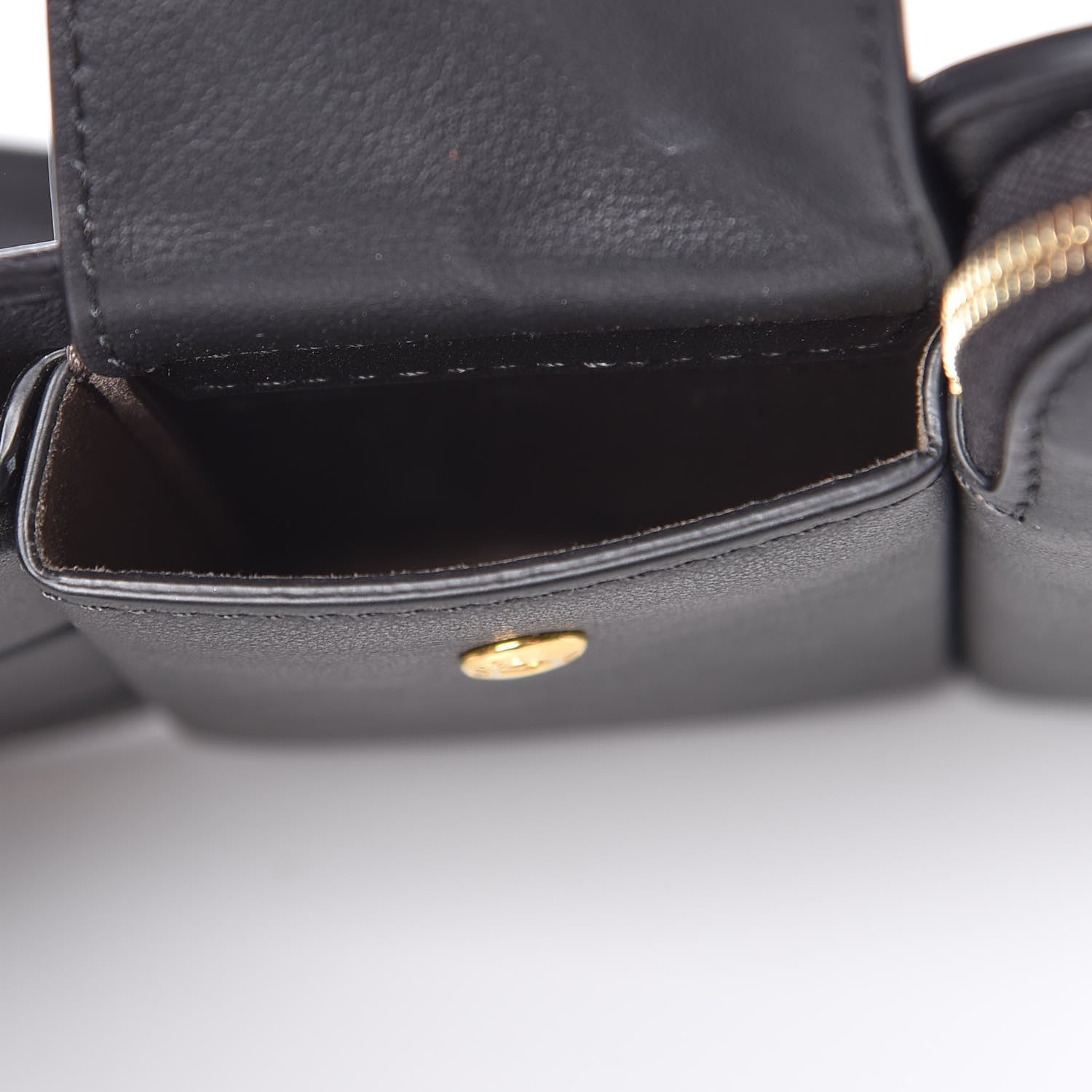 Fendi Vitello Grace 3 Pocket Mini Crossbody Bag Matte Black 9 of 12
