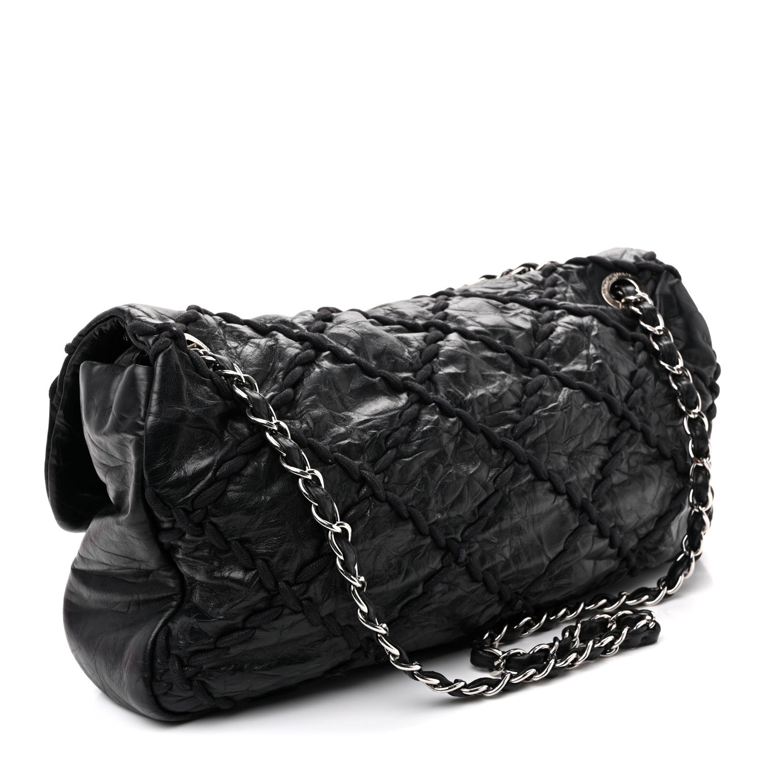 Chanel Calfskin Ultra Stitch Oversize Flap Black 3 of 10