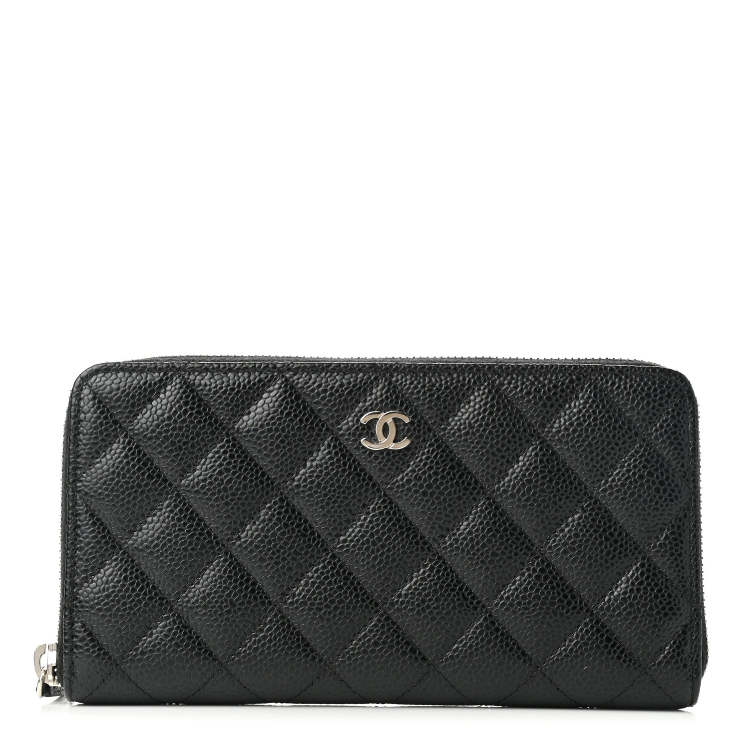 Chanel Caviar Quilted Large Gusset Zip Around Wallet Black 1 of 9
