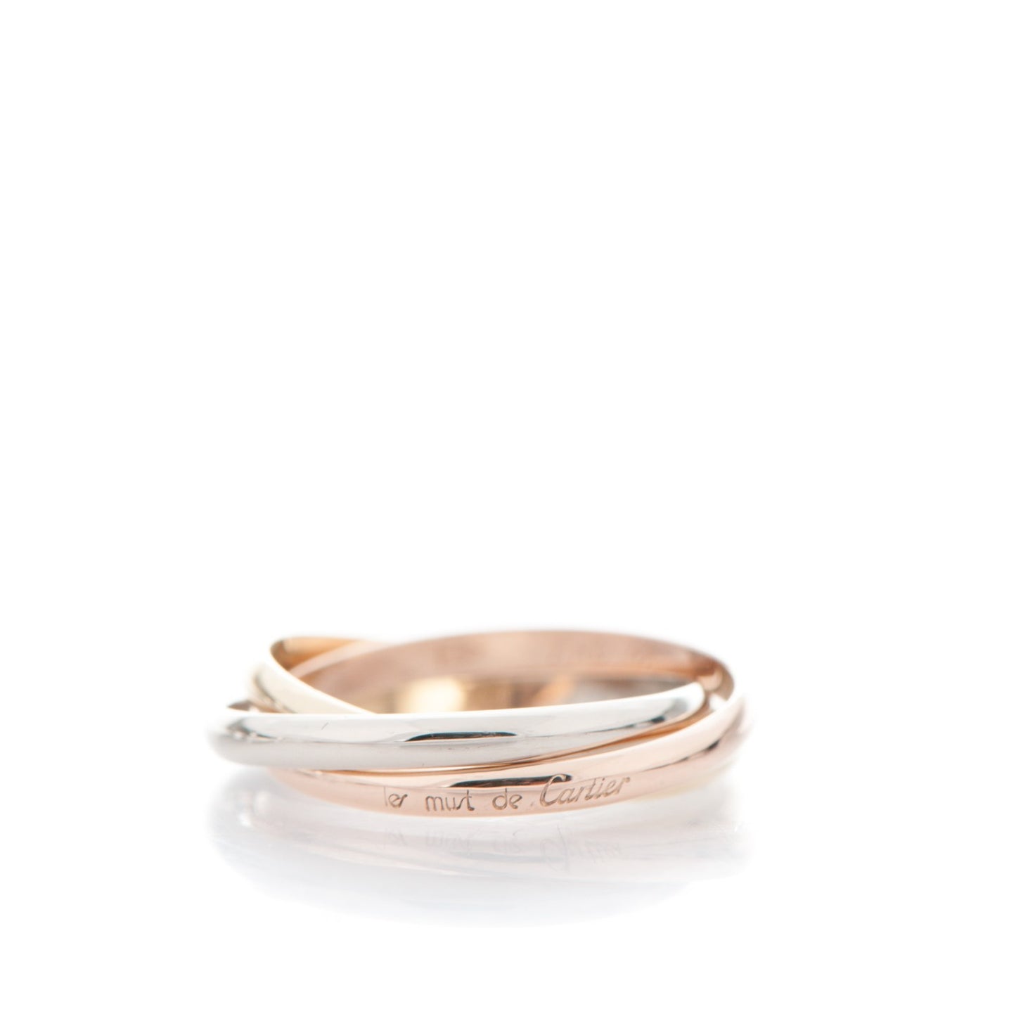18K Pink Yellow White Gold Extra Small Trinity Ring 52 6