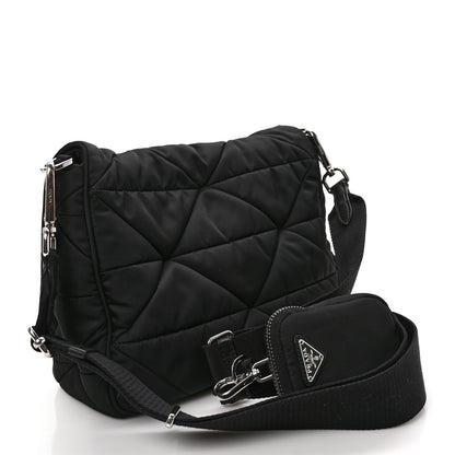 Prada Re-Nylon Quilted Padded Flap Shoulder Bag Black 3 of 8
