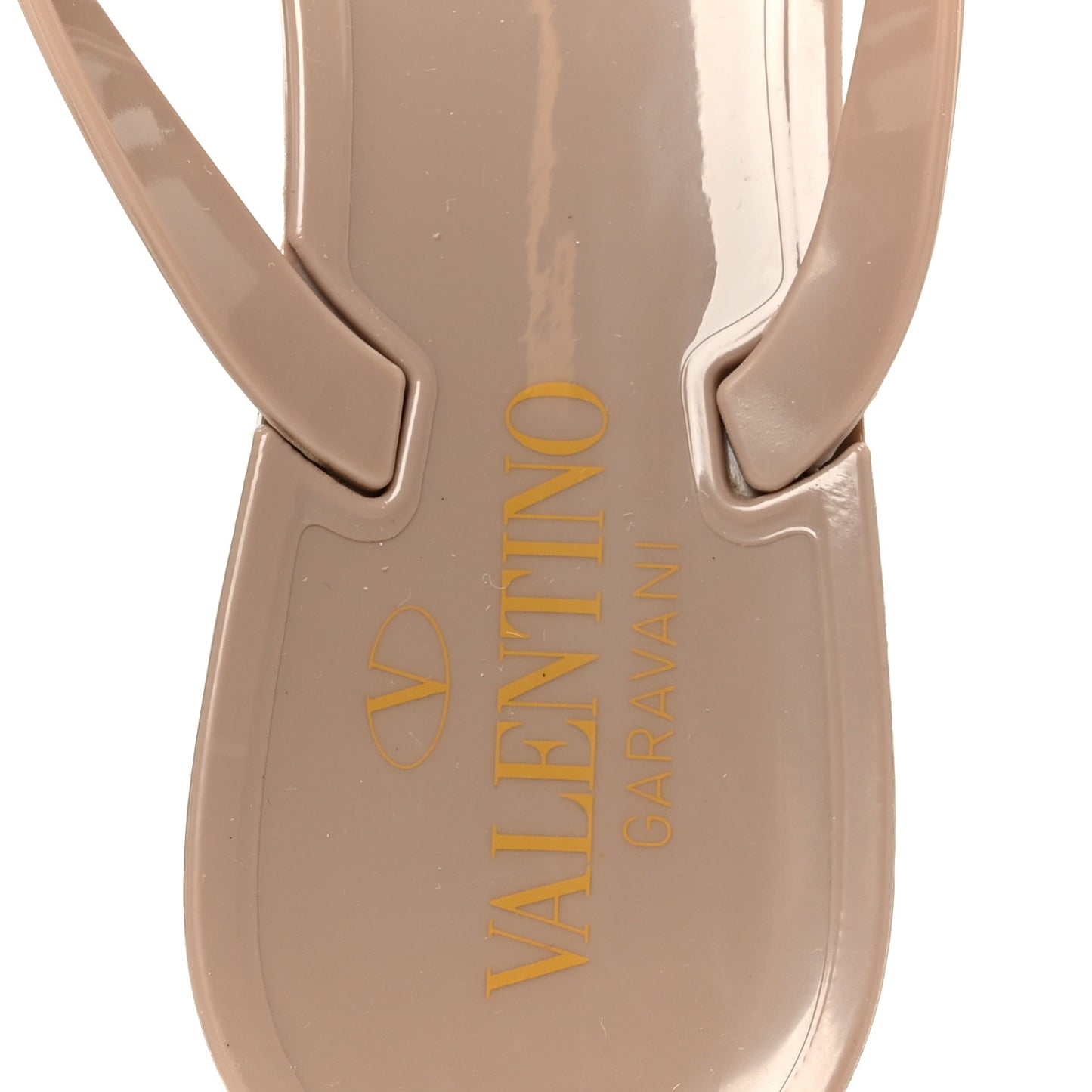 PVC Jelly Rockstud Bow Thong Sandals 38 Poudre