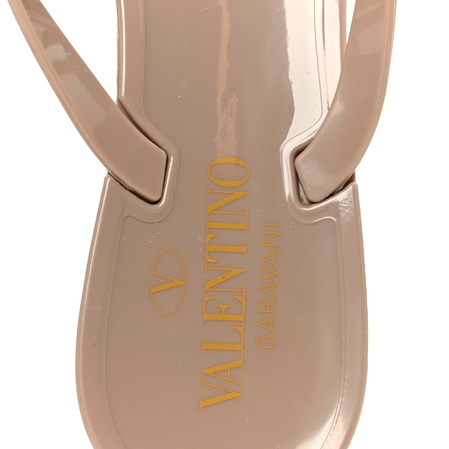 Valentino Garavani PVC Jelly Rockstud Bow Thong Sandals 38 Poudre 8 of 8