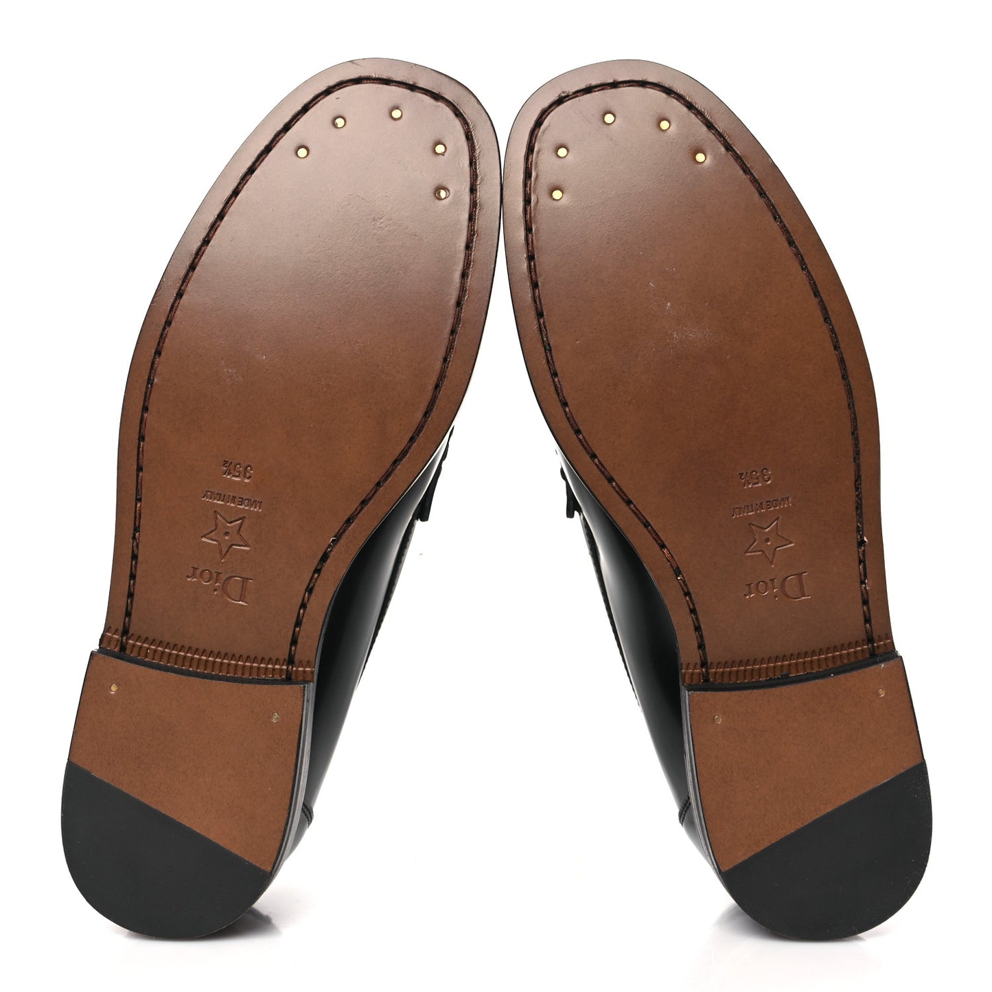 Brushed Calfskin The D-Academy Loafers 35.5 Black