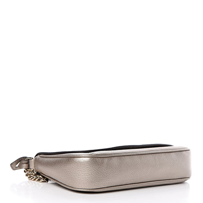 Gucci Metallic Pebbled Calfskin Medium Soho Flap Crossbody Golden Beige 4 of 11