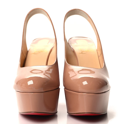 Christian Louboutin Patent Movida Sling 130 Platform Pumps 36.5 Nude 2 of 8