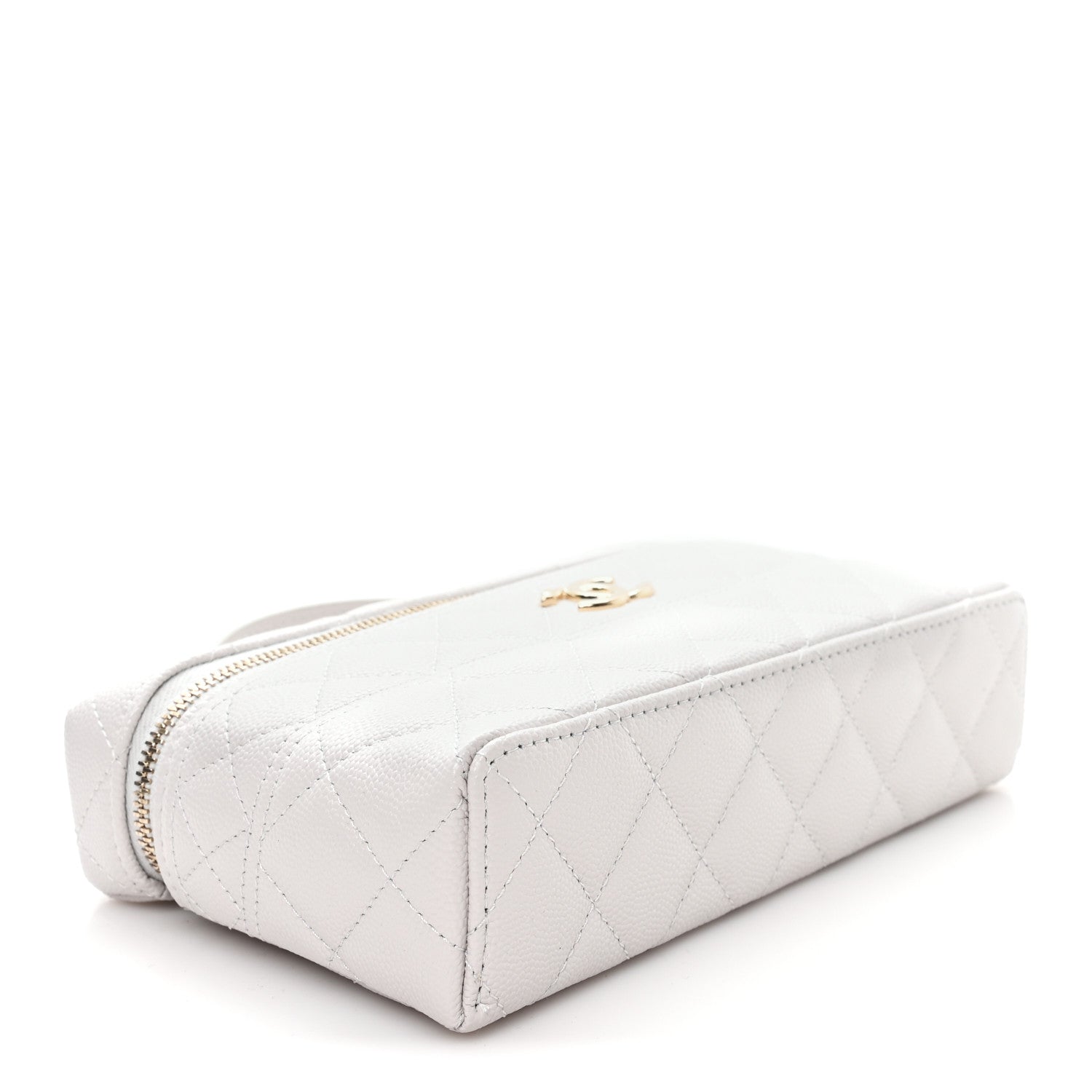 Chanel Caviar Quilted Trendy Handle Slim Vanity Light Grey 4 of 11