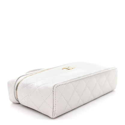 Chanel Caviar Quilted Trendy Handle Slim Vanity Light Grey 4 of 11