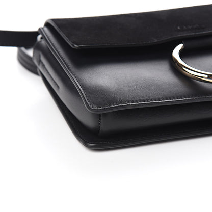 Chloe Suede Calfskin Small Faye Shoulder Bag Black 8 of 10