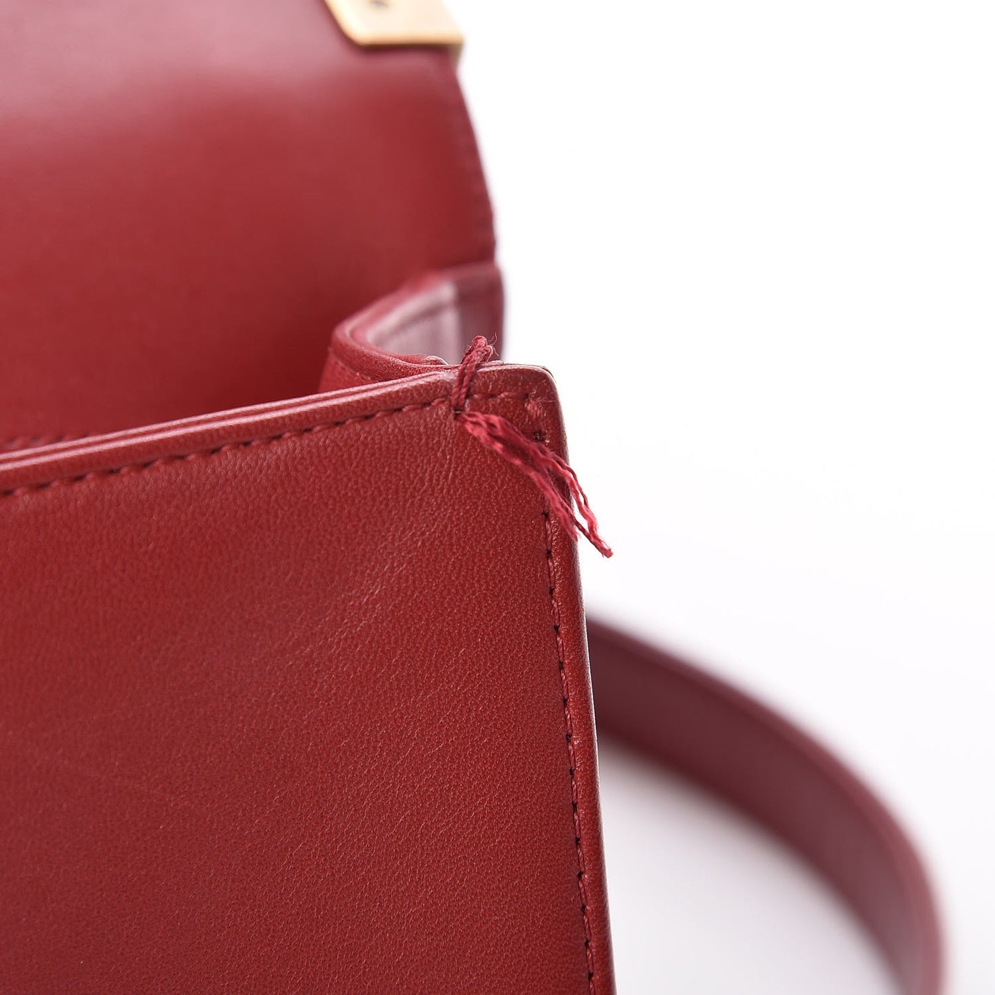 Lambskin Quilted Medium Boy Flap Dark Red