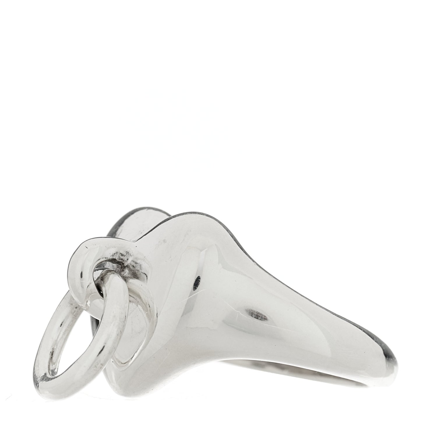 Sterling Silver Heart Door Knocker Ring 49 4.75