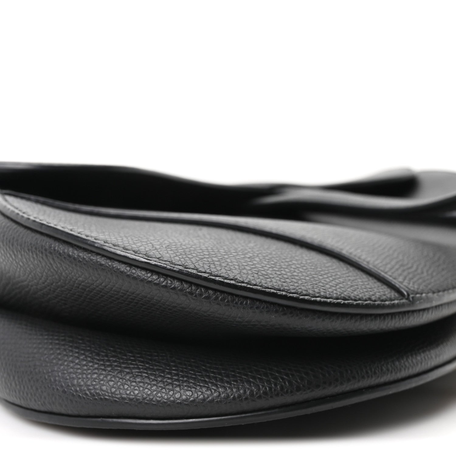 Christian Dior Grained Calfskin Saddle Bag Black 9 of 10