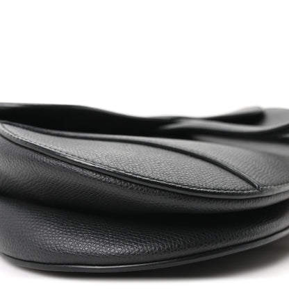 Christian Dior Grained Calfskin Saddle Bag Black 9 of 10