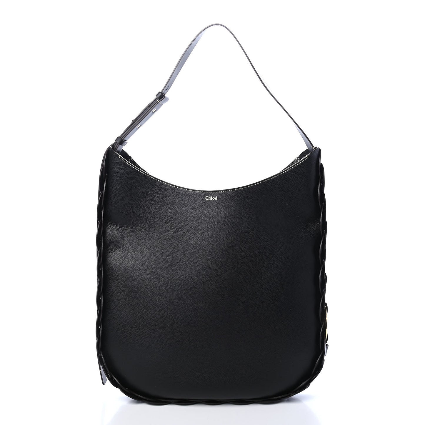 Small Grain Smooth Calfskin Large Darryl Hobo Black