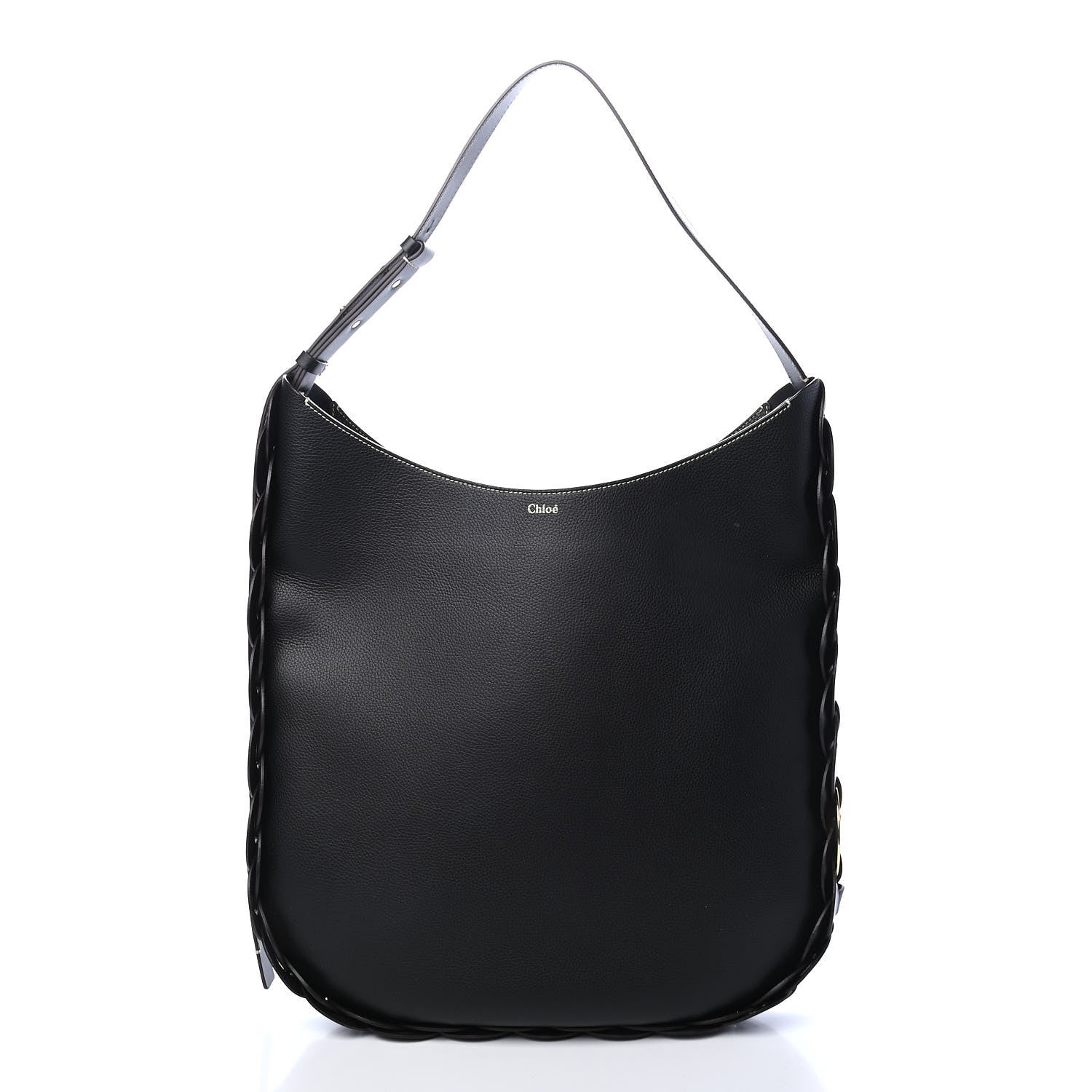 Chloe Small Grain Smooth Calfskin Large Darryl Hobo Black 3 of 10