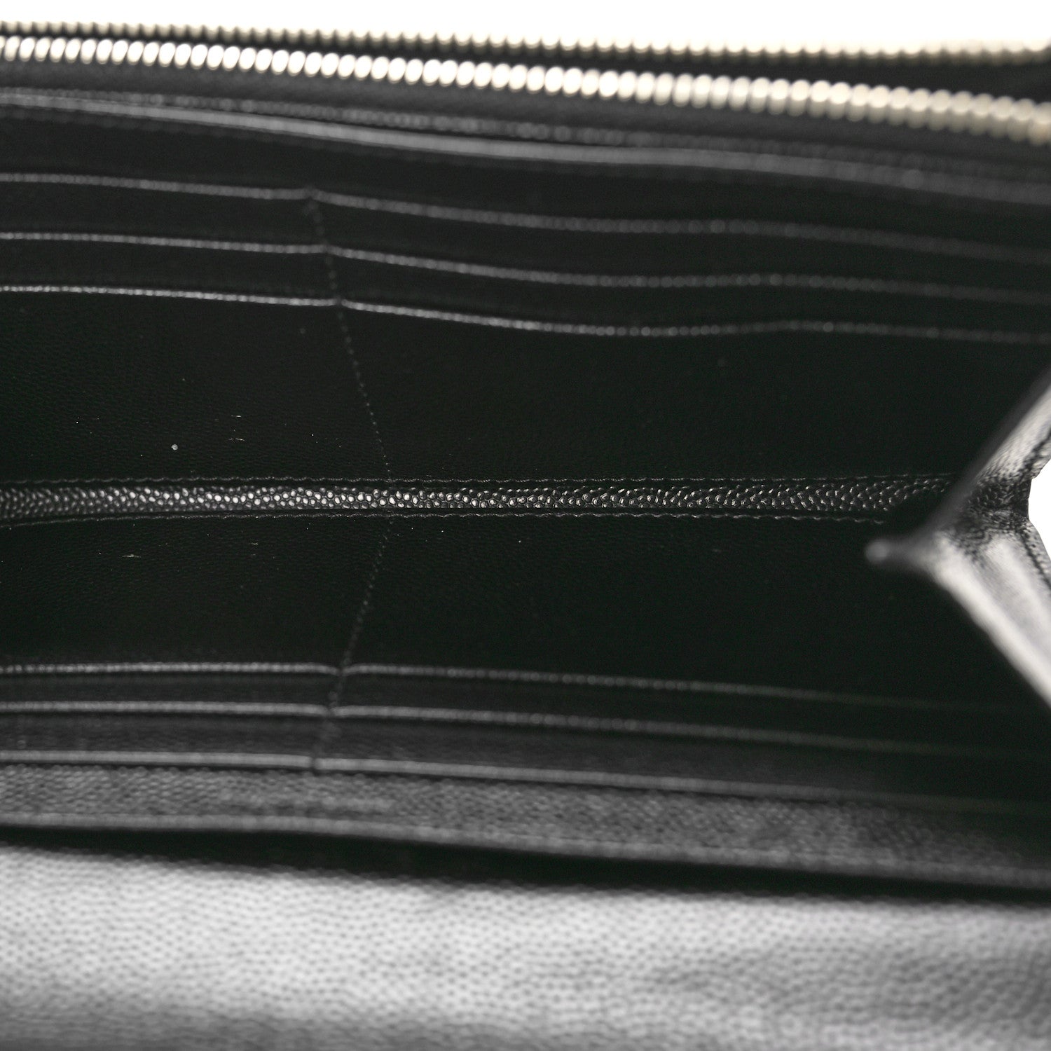 Saint Laurent Grain De Poudre Studded Classic Marquage Flap Wallet Black 5 of 8