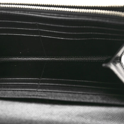 Saint Laurent Grain De Poudre Studded Classic Marquage Flap Wallet Black 5 of 8