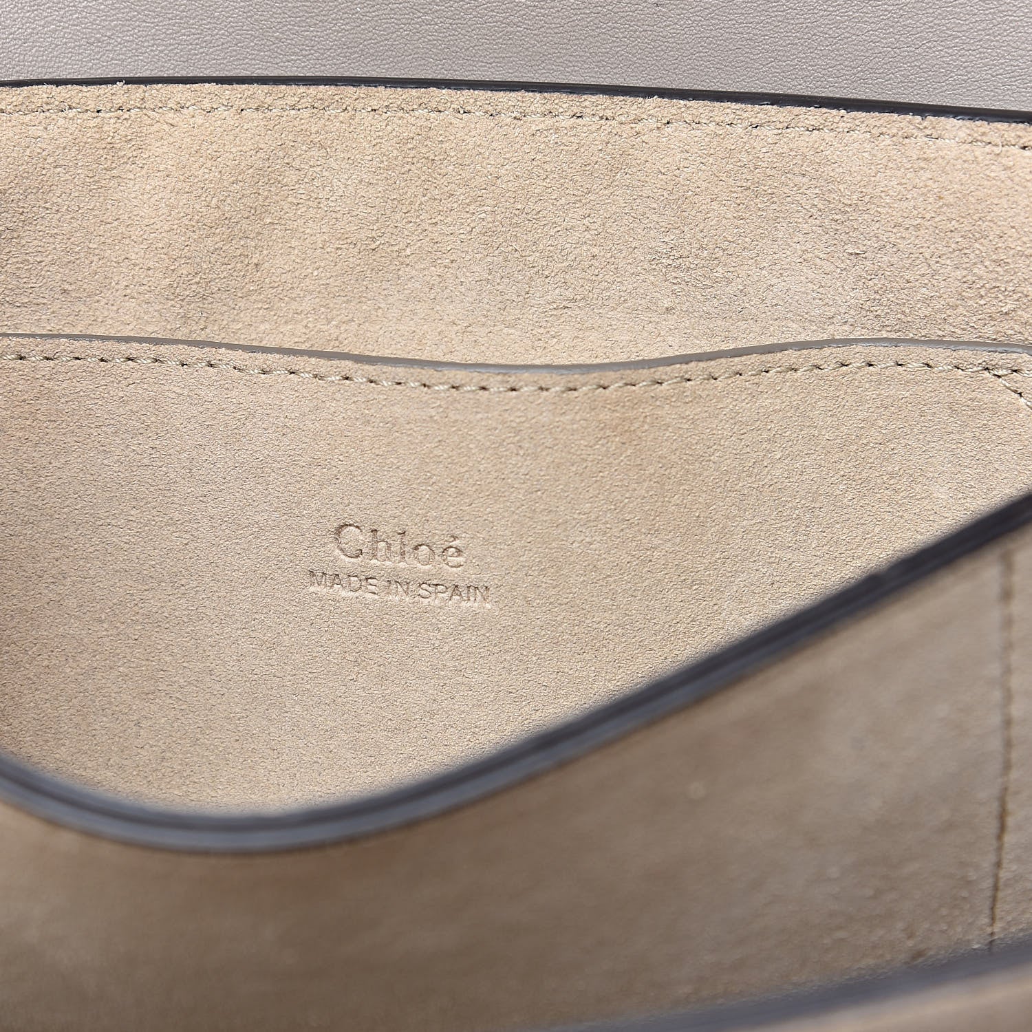 Chloe Suede Calfskin Small Faye Shoulder Bag Motty Grey 6 of 14