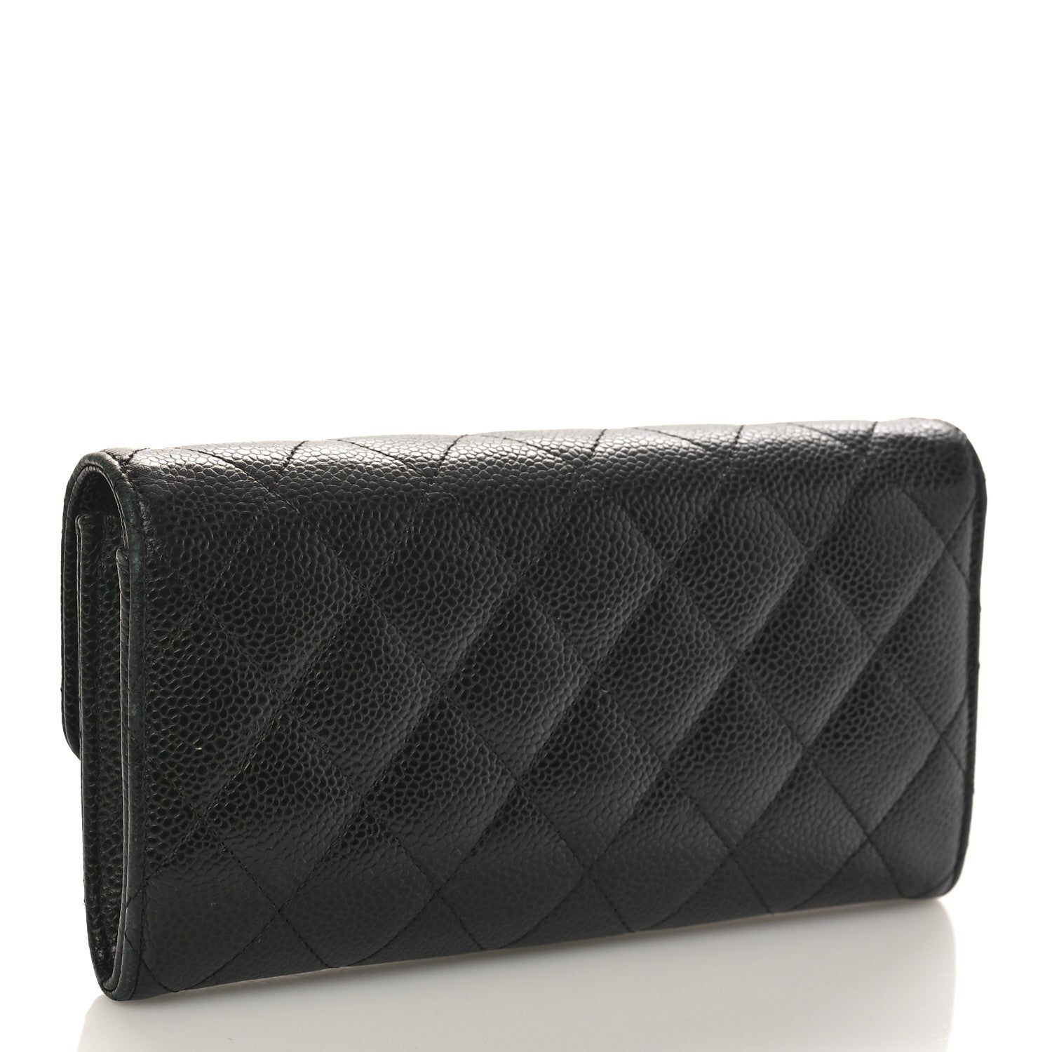 Chanel Caviar Quilted Long Flap Wallet Black 3 of 10