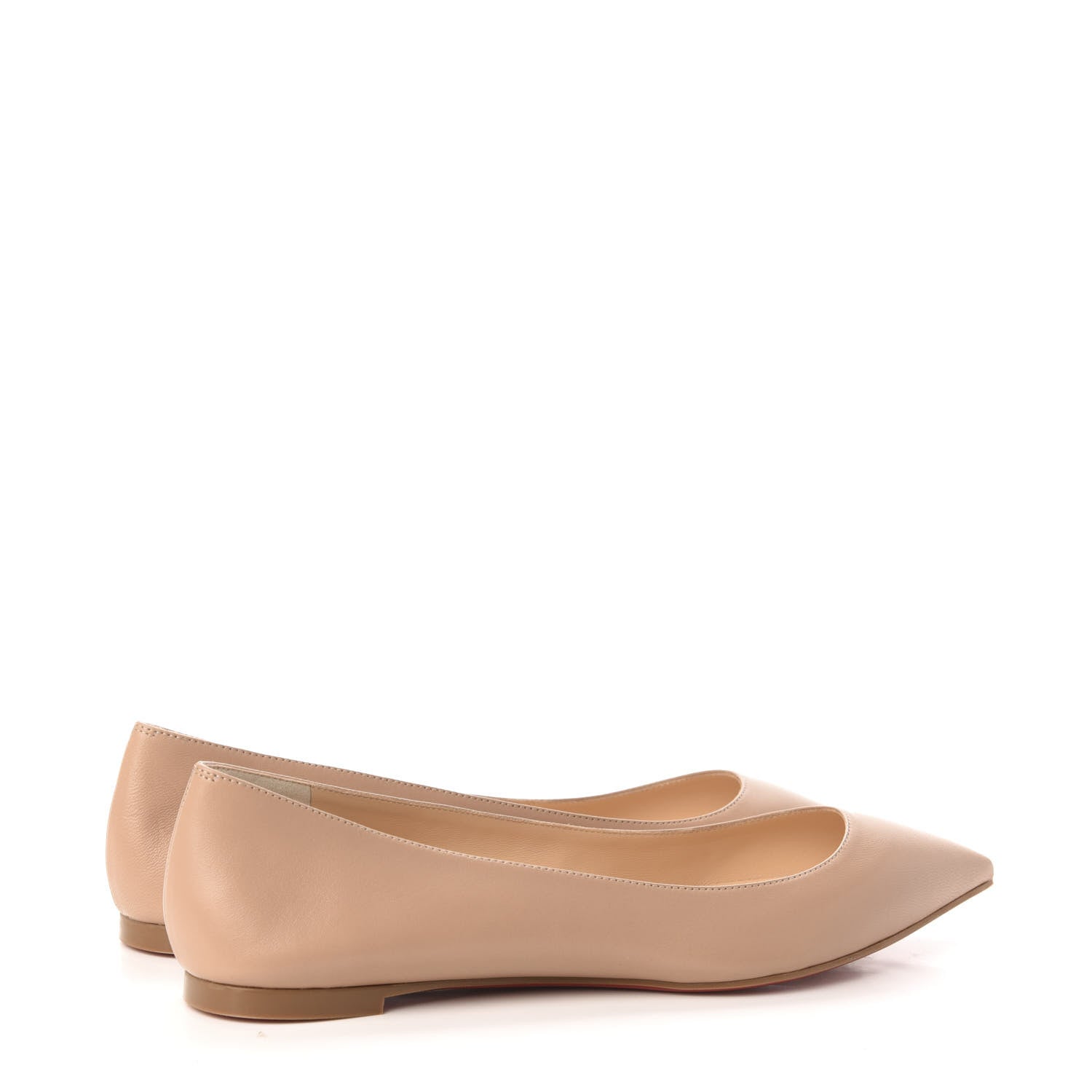 Christian Louboutin Shiny Nappa Ballalla Flats 40.5 Nude 4 of 8