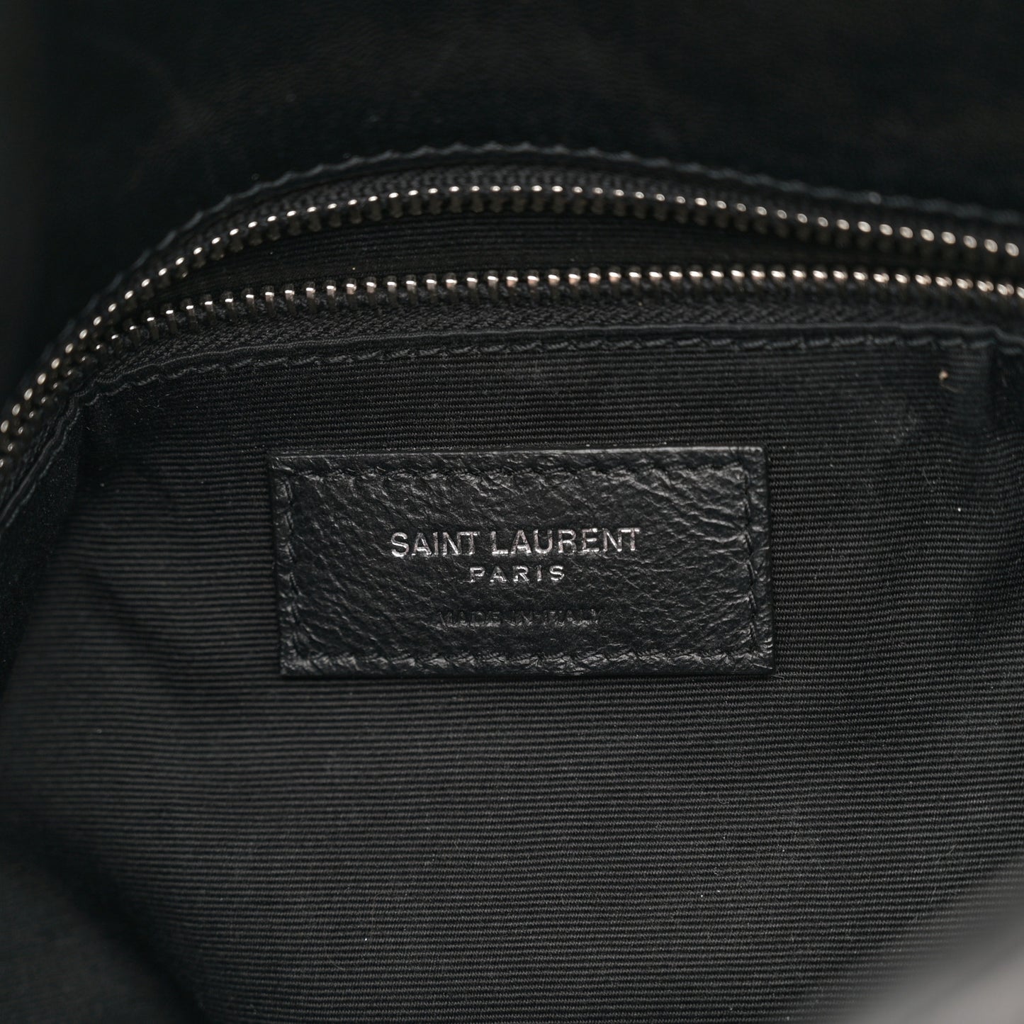 Lambskin Quilted Small Loulou Puffer Monogram Chain Satchel Black