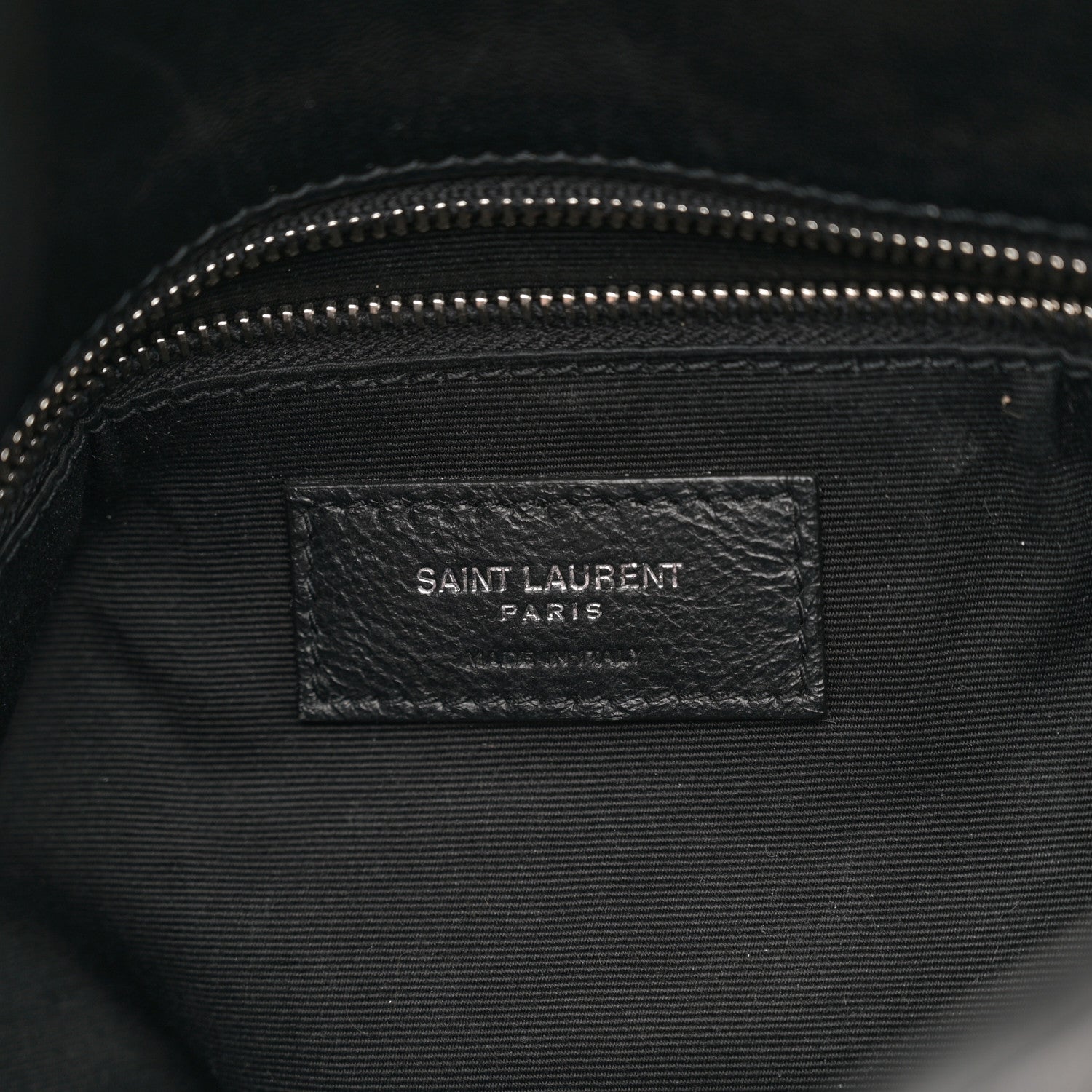 Saint Laurent Lambskin Quilted Small Loulou Puffer Monogram Chain Satchel Black 6 of 13