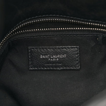 Saint Laurent Lambskin Quilted Small Loulou Puffer Monogram Chain Satchel Black 6 of 13