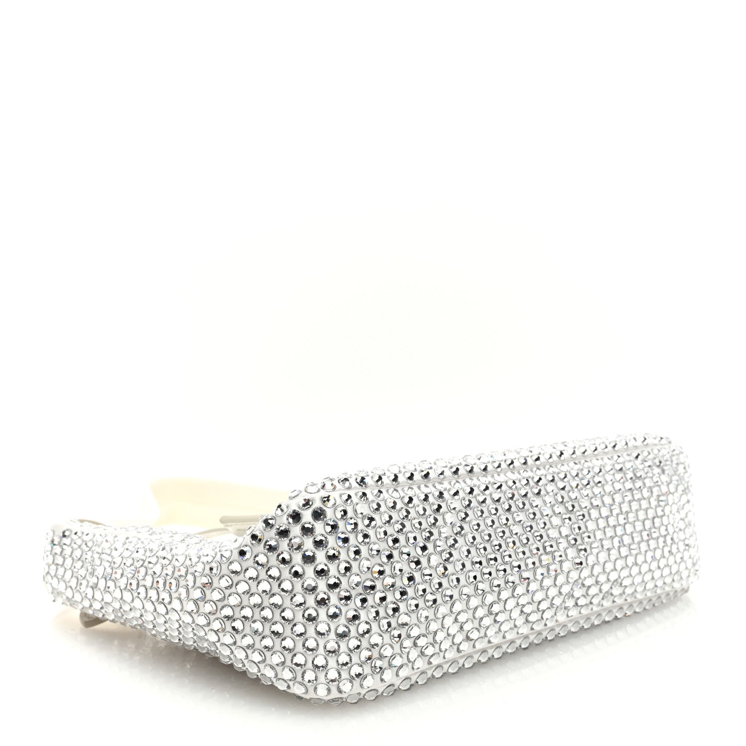 Prada Satin Crystal Mini Re-Edition 2000 Bag White 4 of 9