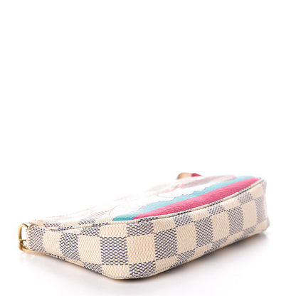 Louis Vuitton Damier Azur 2015 Christmas Animation Mini Pochette Accessories 4 of 13