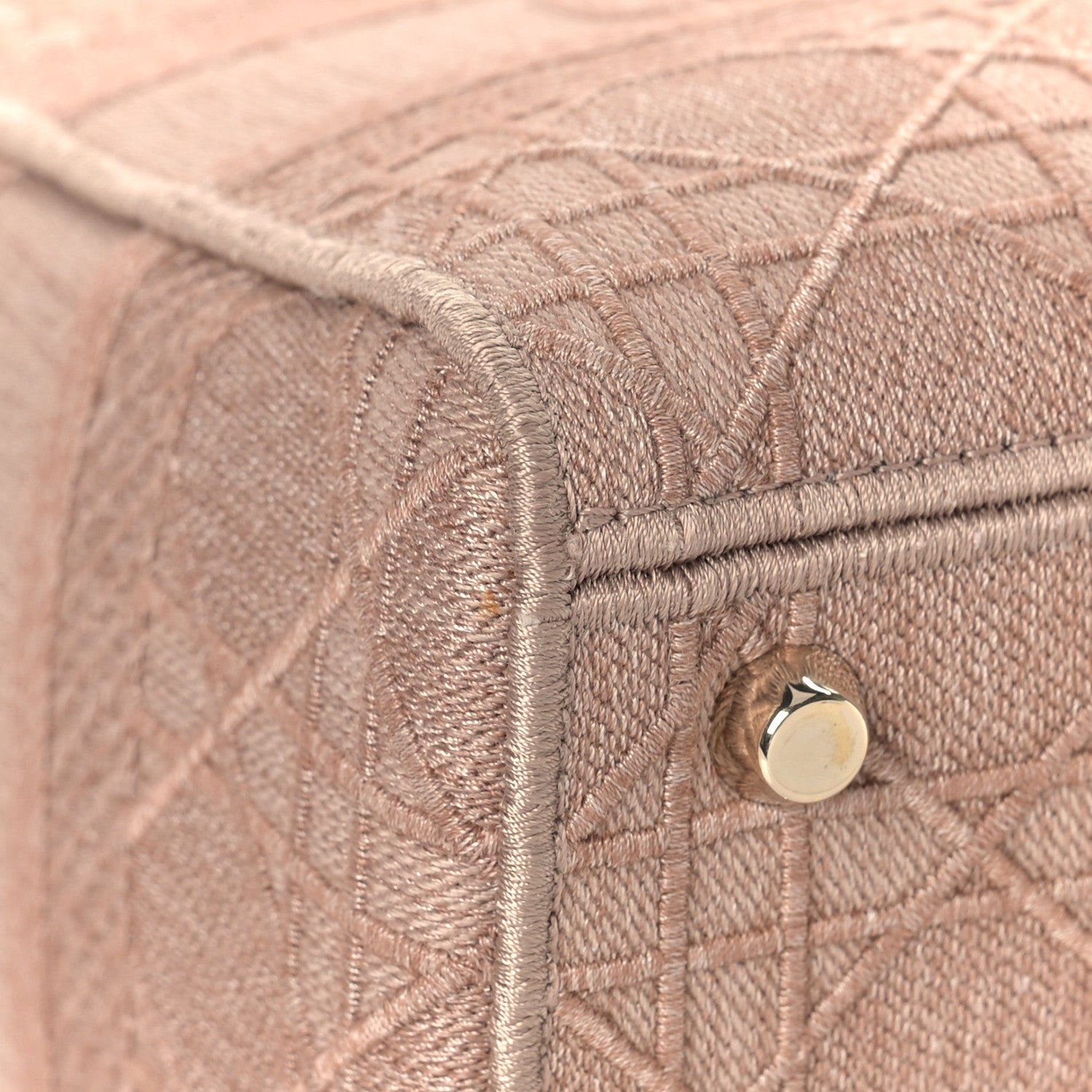 Christian Dior Canvas Embroidered Cannage Medium Lady D-Lite Pink 7 of 8
