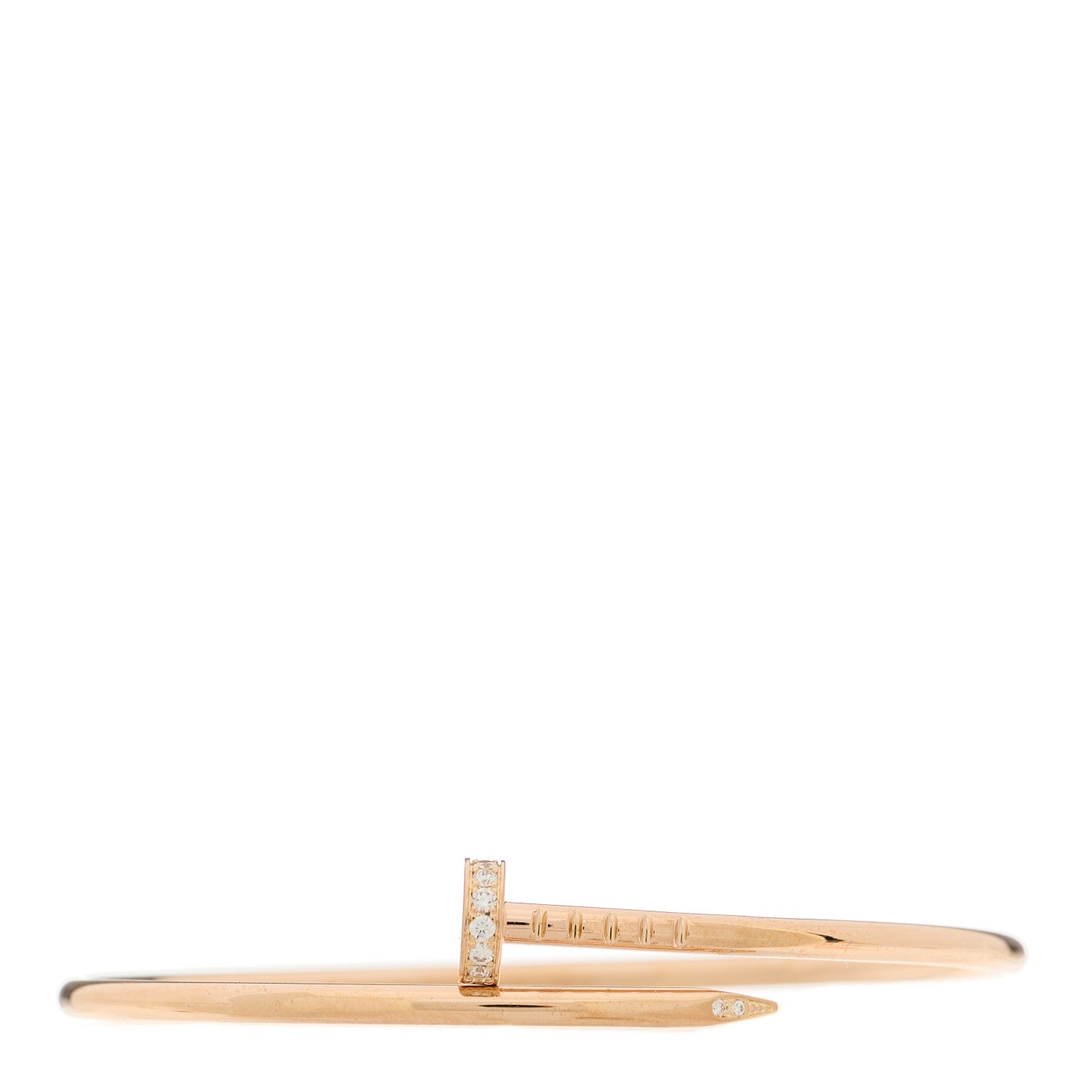 Cartier 18K Pink Gold Diamond Small Juste Un Clou Bracelet 16 1 of 3