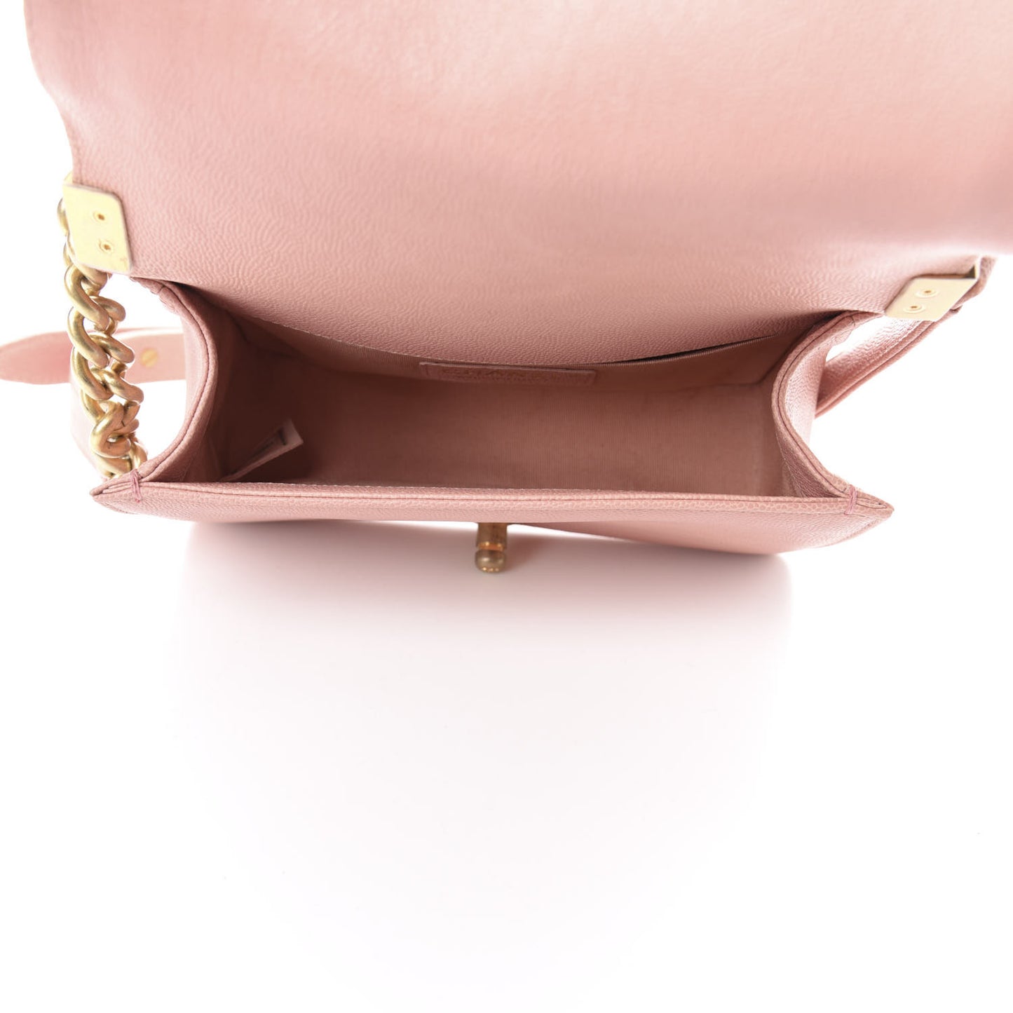 Caviar Quilted Small Boy Flap Light Pink
