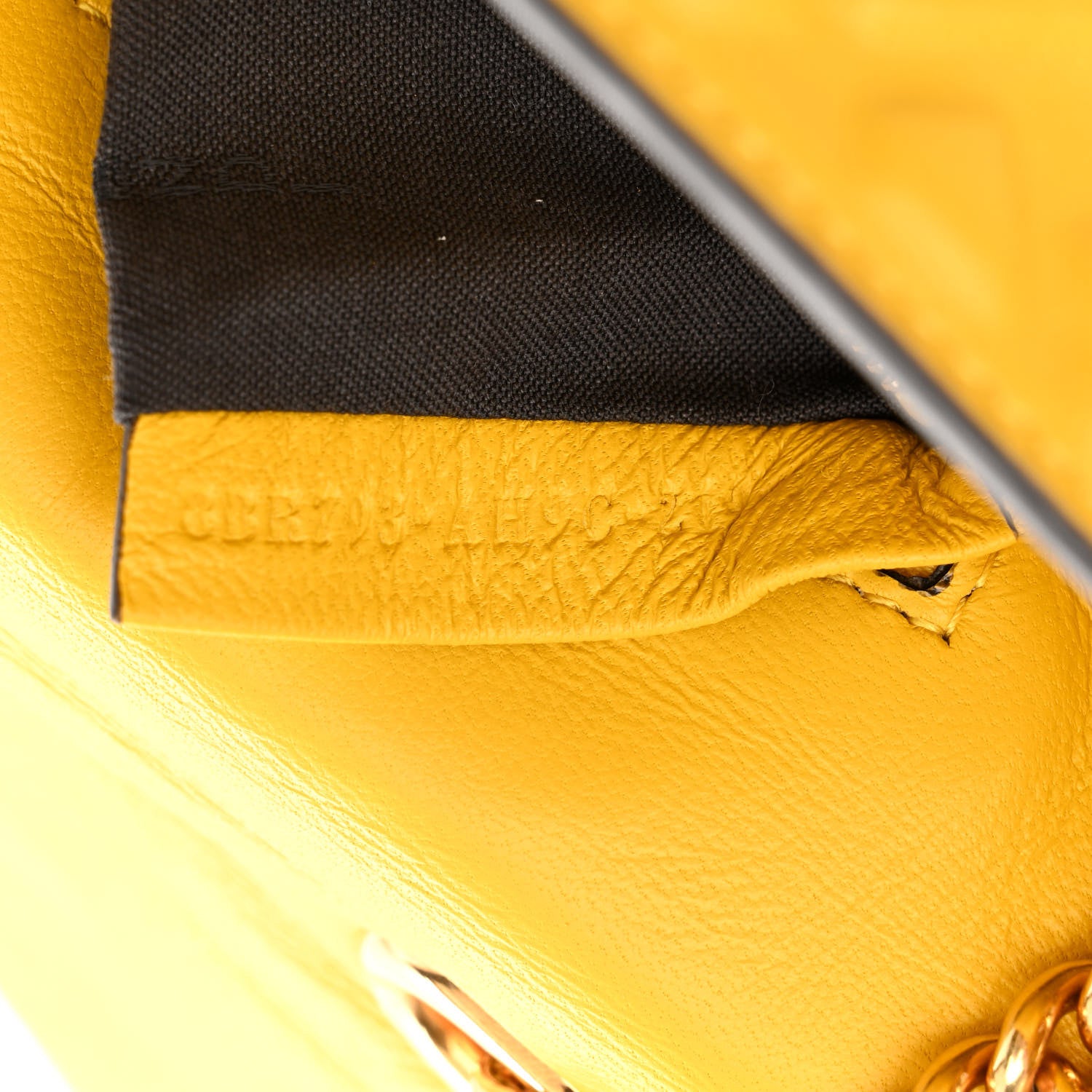 Fendi Nappa Small FF Embossed Midi Chain Baguette Mimosa 7 of 10
