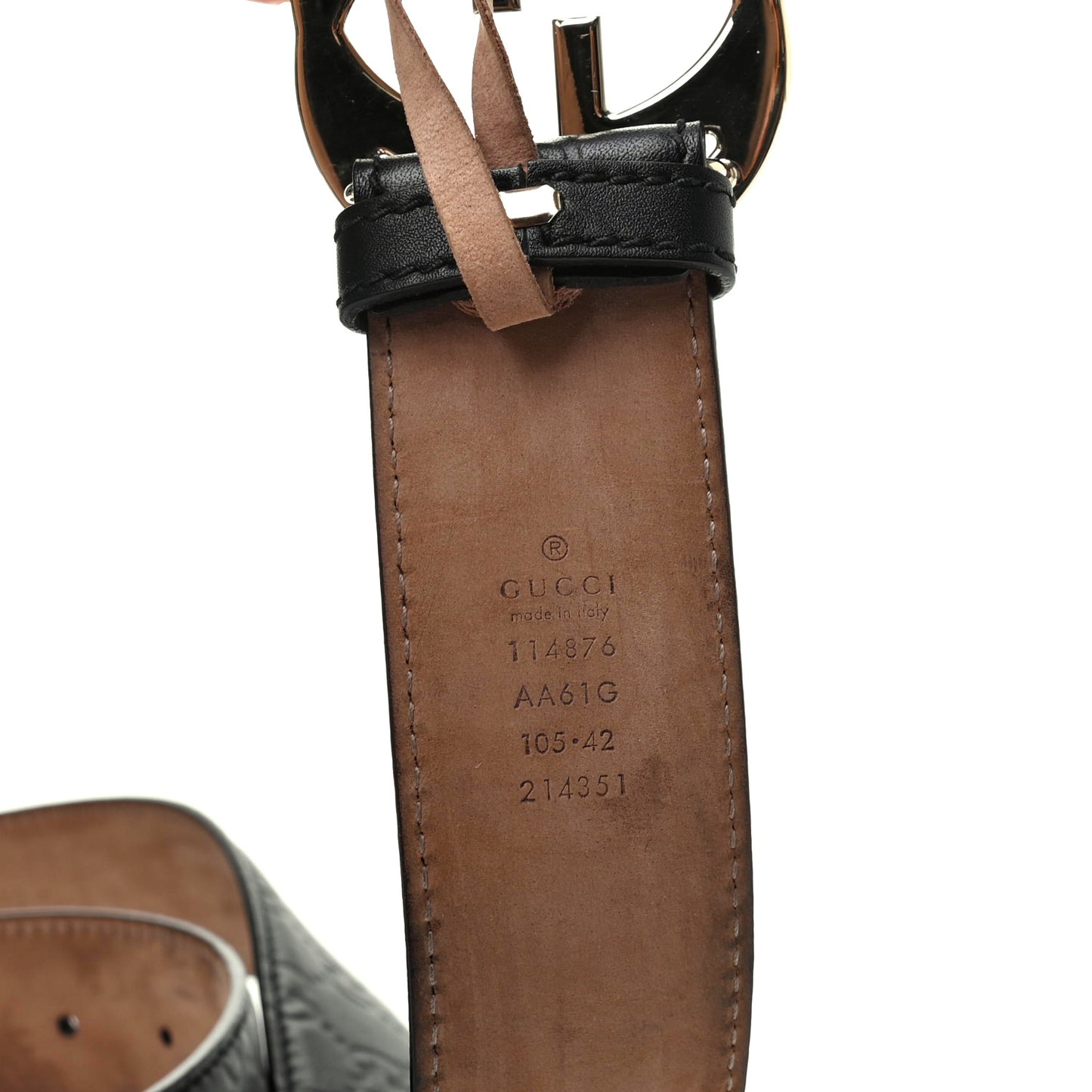 Guccissima Signature Interlocking G 40mm Belt 105 42 Black