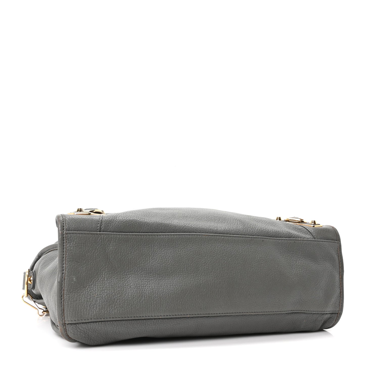 Chevre Gold Metallic Edge Hardware City Gris Acier