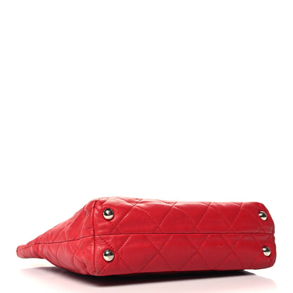 Chanel Calfskin Quilted In the Business North South Tote Red 4 of 13