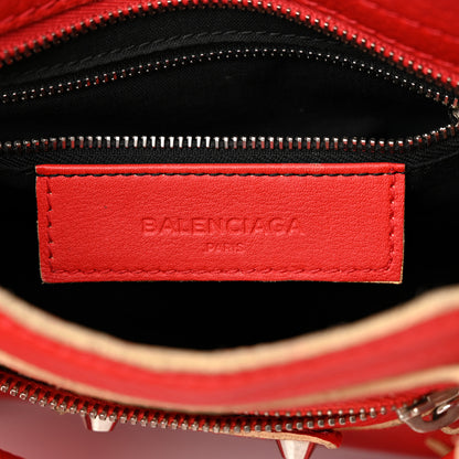 Balenciaga Supple Grained Calfskin Classic Silver Hardware Highlight Mini City Rouge Fraise 7 of 14