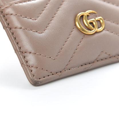 Gucci Calfskin Matelasse GG Marmont Card Holder Porcelain Rose 7 of 9