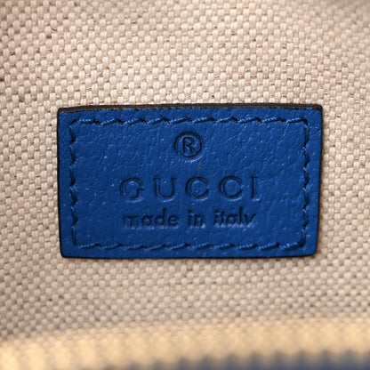 Gucci GG Supreme Monogram Mix Textured Dollar Calfskin Rhombus Inlay Crossbody Bag Beige Ebony Harvest Joy Blue 6 of 10