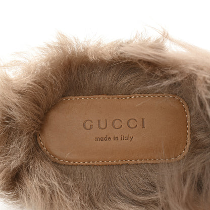 Gucci Calfskin Fur Womens Princetown Slippers 38 Black 8 of 9