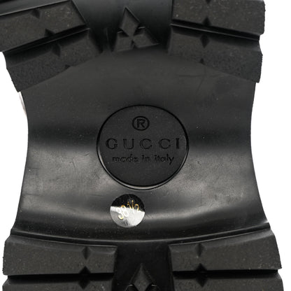 Gucci Cordovan Lux Womens Harald Horsebit Platform Slide Sandals 38.5 Black 8 of 14