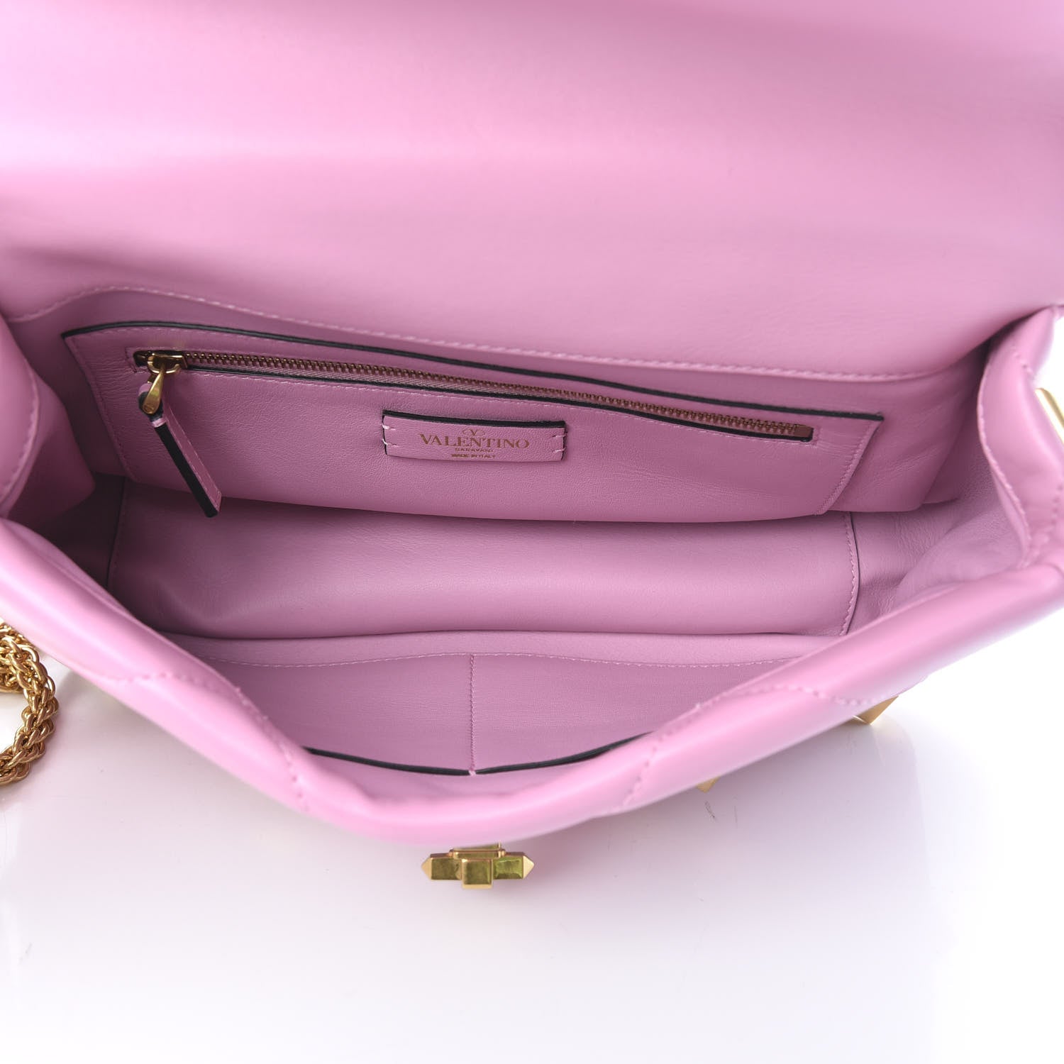Valentino Garavani Nappa Large Roman Stud Shoulder Bag Giacinto 5 of 10
