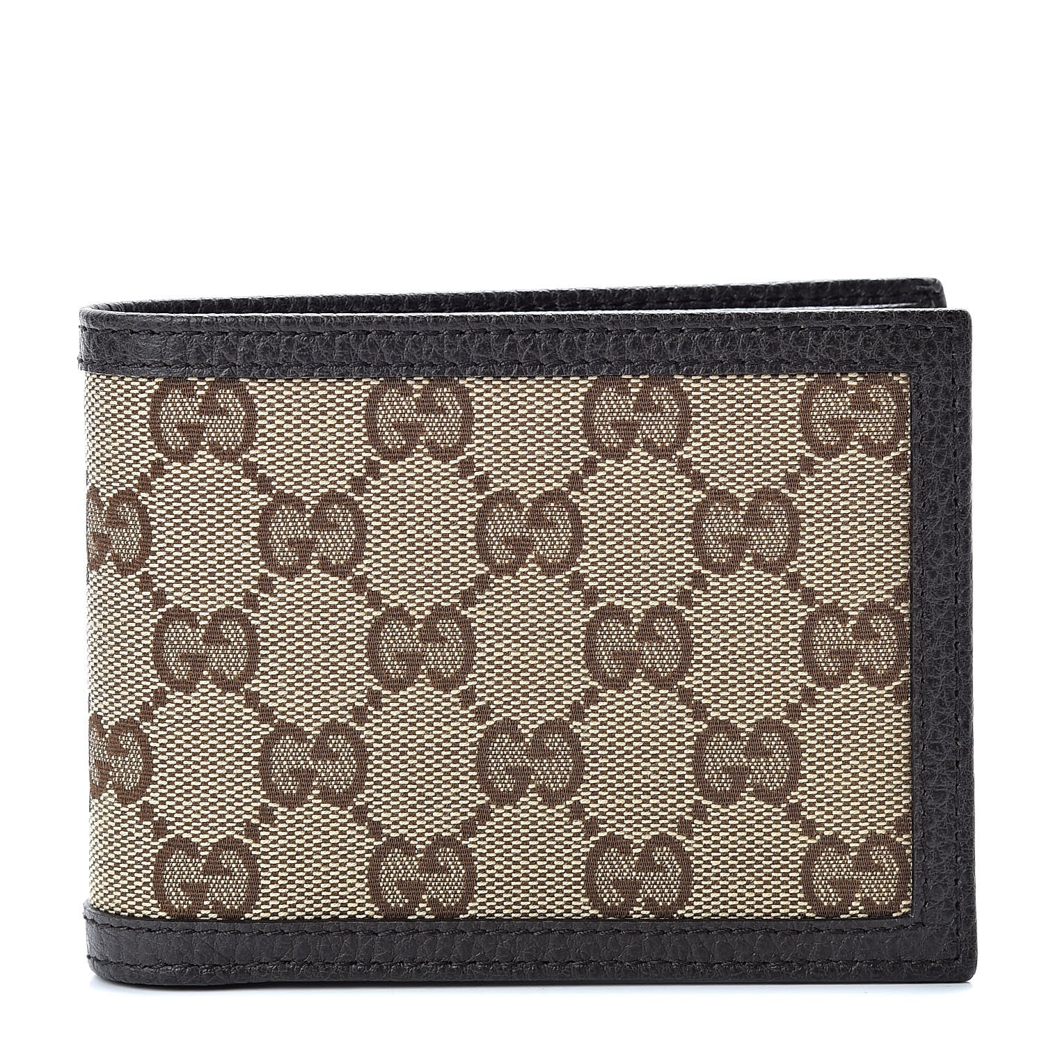 Gucci Monogram Bi-Fold Wallet Dark Brown 1 of 8
