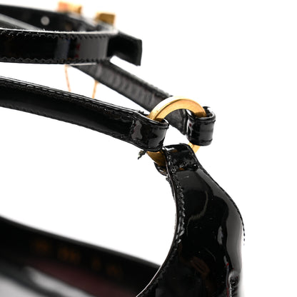 Valentino Garavani Patent Ballerina Ankle Strap Flats 41 Black 8 of 9