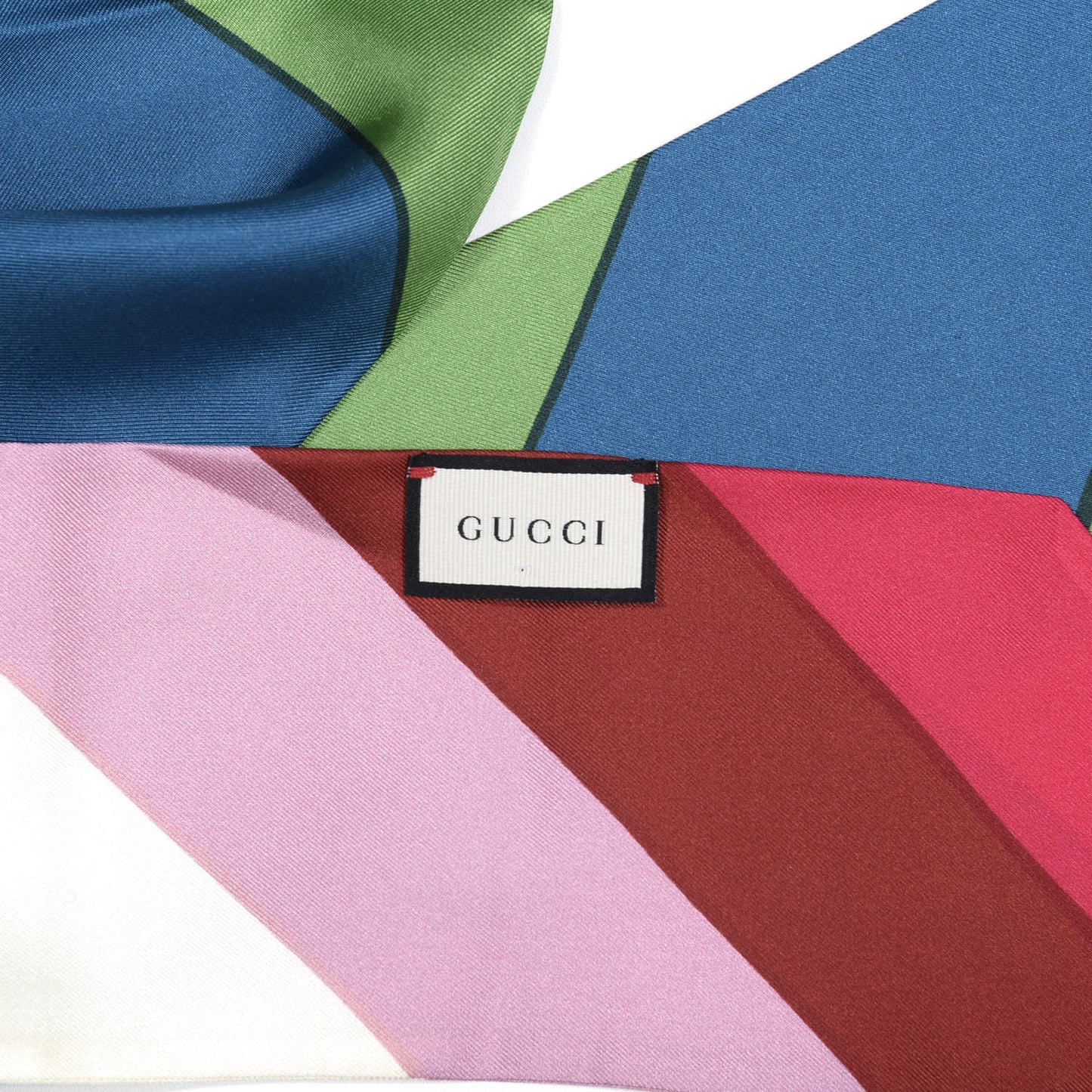 Silk Twill Stripe Neck Bow Scarf Multicolor
