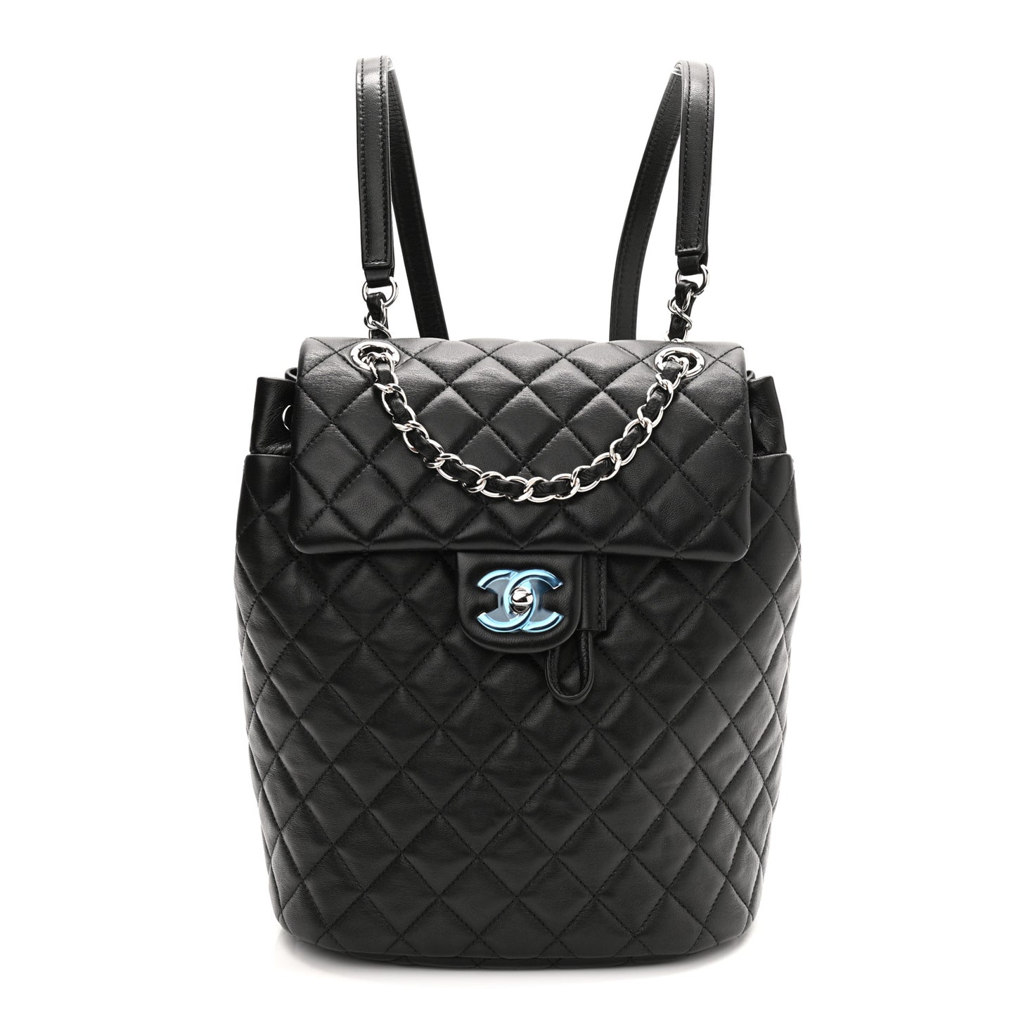 Lambskin Quilted Small Urban Spirit Backpack Black