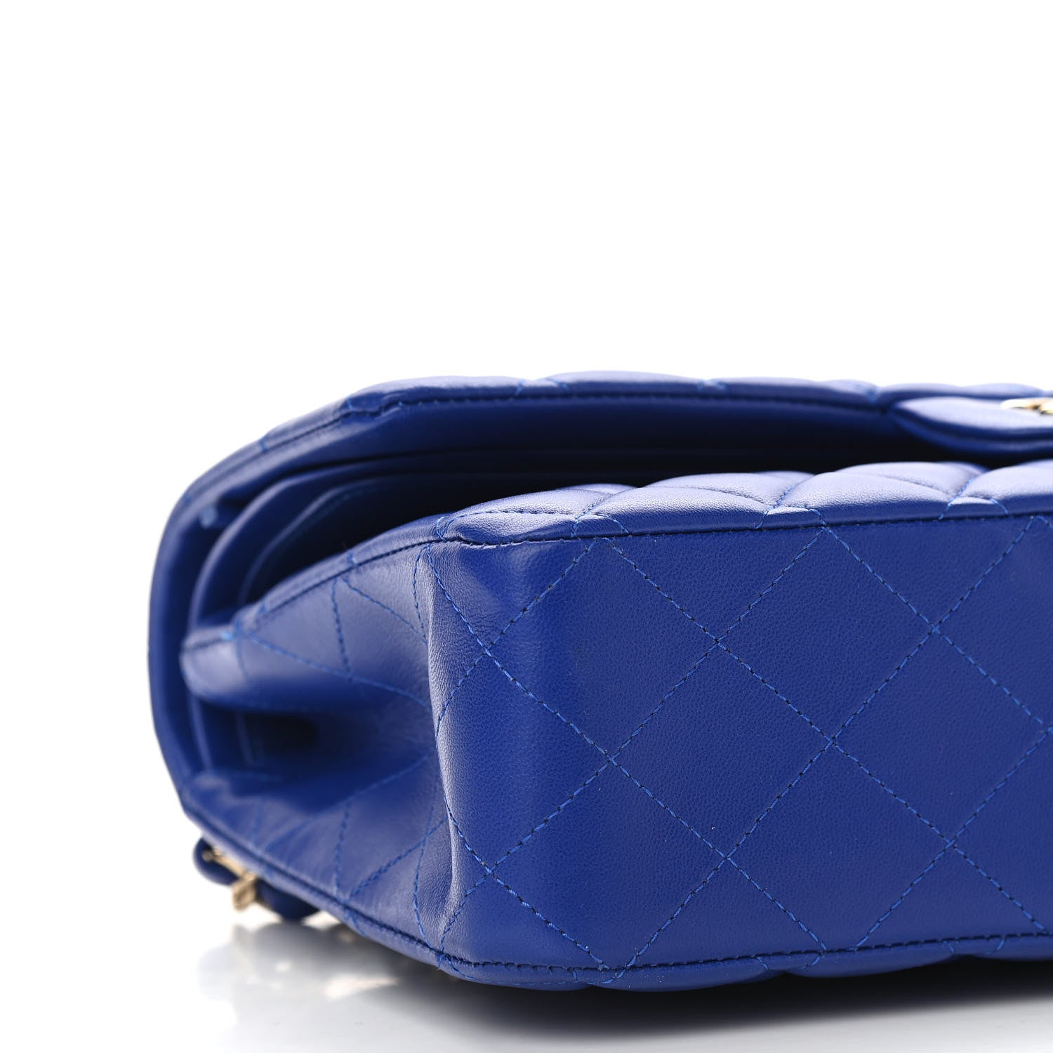 Chanel Lambskin Quilted Medium Double Flap Blue 8 of 10